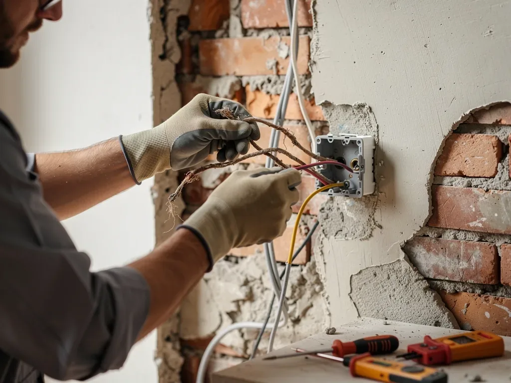 Elektriker bei der Arbeit – Symbolbild