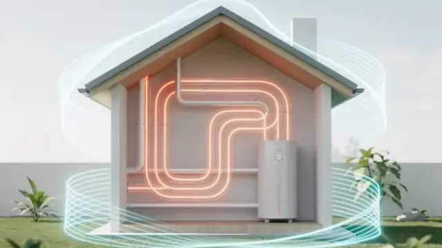 Illustration zur Blindleistungskompensation in Heizungsanlagen für effiziente Energienutzung
