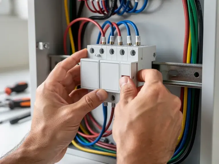 Elektriker bei der Arbeit – Symbolbild