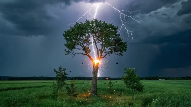 Direkter und indirekter Blitzschlag: Gefahren für Mensch und Natur