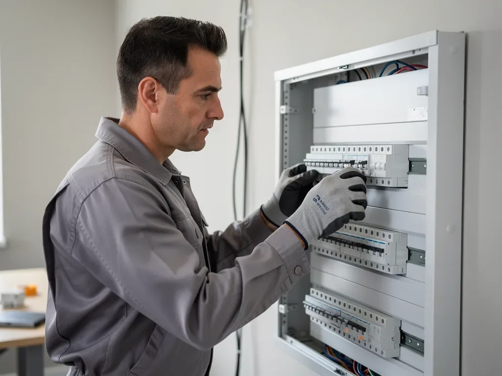 Elektriker bei der Arbeit – Symbolbild