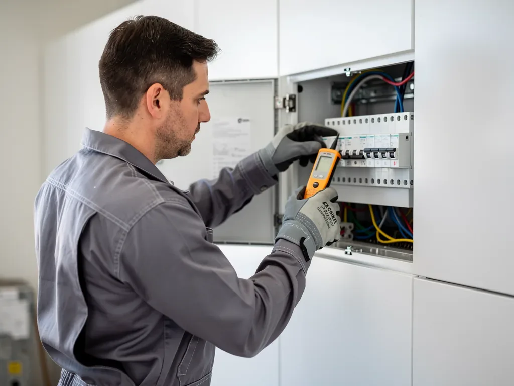 Elektriker bei der Arbeit – Symbolbild