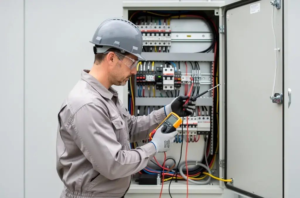 Beitragsbild über die E-Check Pflicht für Unternehmer und elektrische Sicherheit