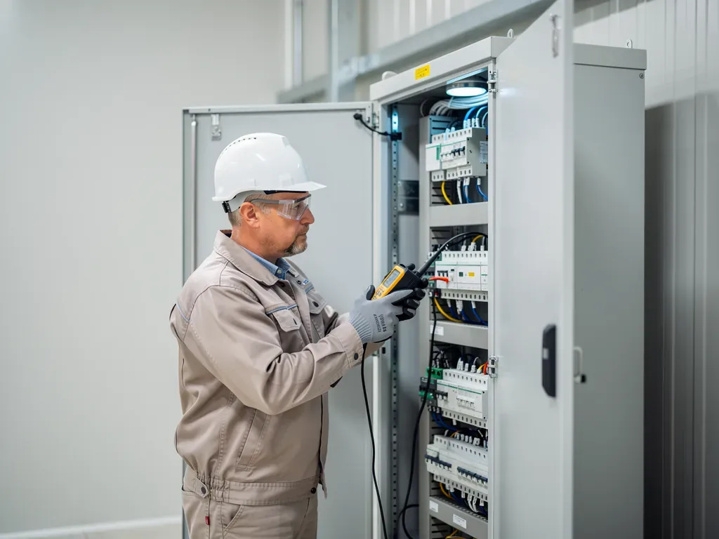 Elektriker bei der Arbeit – Symbolbild