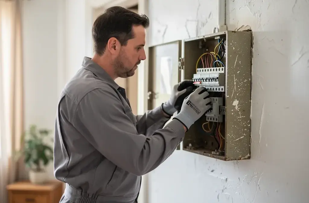 Illustration zum Thema Elektrik erneuern bewohntes