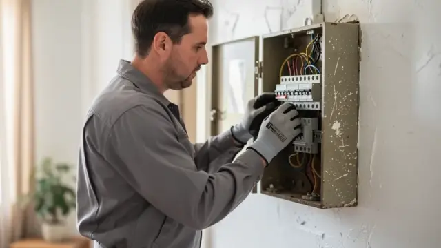 Illustration zum Thema Elektrik erneuern bewohntes