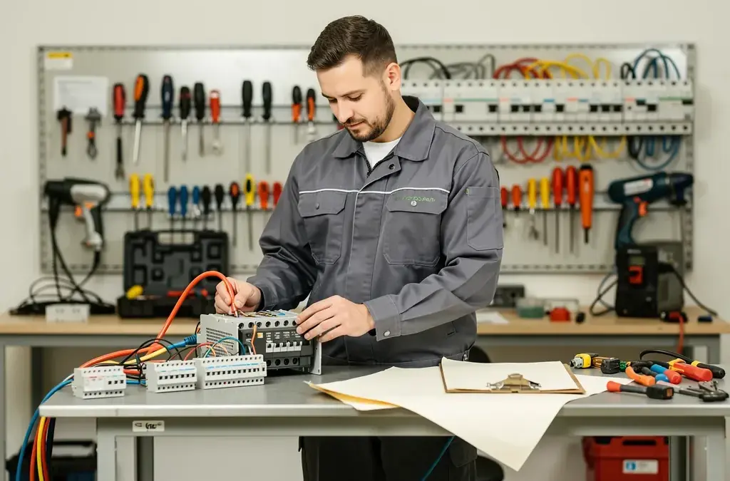 Elektriker erklärt Gewährleistung und rechtliche Absicherung für Elektroarbeiten