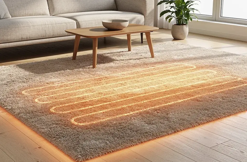 Beitrag über elektrische Heiztechnologien mit Fokus auf Fußbodenheizungen und Infrarotheizungen