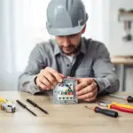 Elektriker bei der Arbeit – Symbolbild