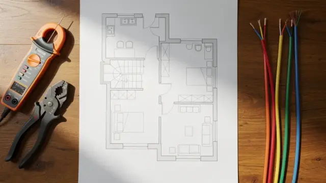 Illustration zur einfachen Planung der Elektroinstallation und Zählerschrankgestaltung