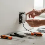 Elektriker bei der Arbeit – Symbolbild