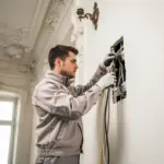 Elektriker bei der Arbeit – Symbolbild