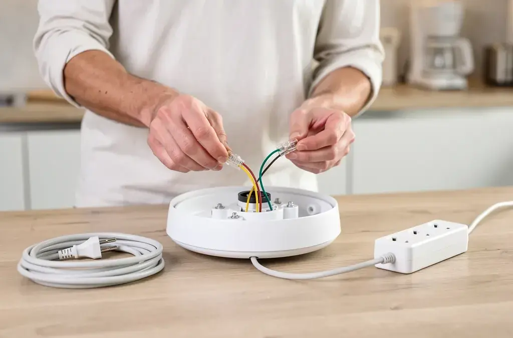Person beim Arbeiten an einem Elektrotechnik-Projekt für Anfänger