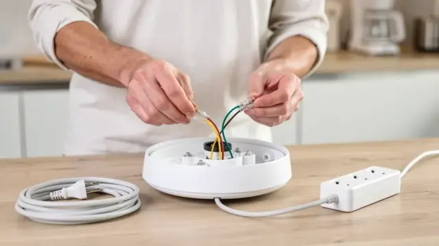 Person beim Arbeiten an einem Elektrotechnik-Projekt für Anfänger
