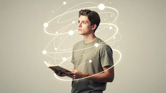 Ein Fachmann liest einen Schaltplan mit Elektrotechnik-Symbolen zur Interpretation elektrischer Systeme