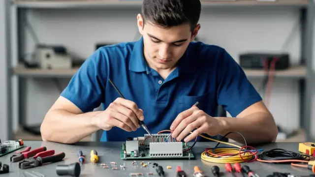 Beitragsbild über den Weg zur Ausbildung und Karriere als Elektrotechniker lernen