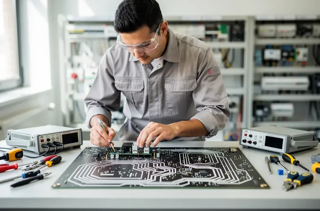 Illustration zum Thema Elektrotechniker Weiterbildung
