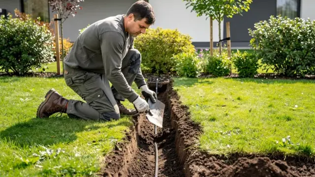 Erdkabel sicher und korrekt im Garten verlegen für Stromversorgung und Licht