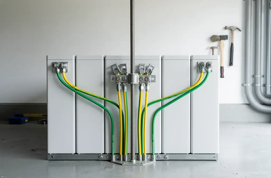 Illustration zum Thema Erdung Batteriespeicher
