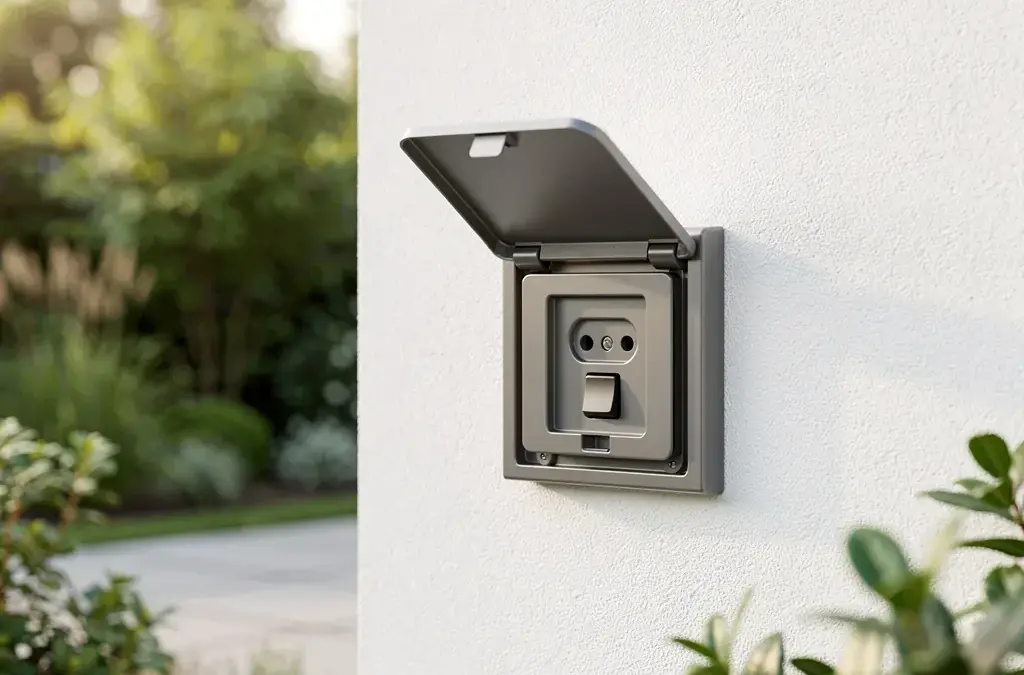 FI-Schalter im Außenbereich schützt Garten und Terrasse vor elektrischen Schlägen
