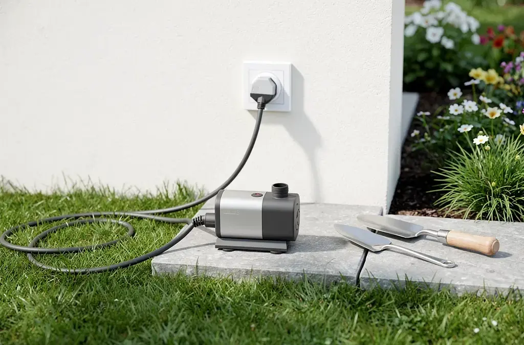 Illustration zum Thema Gartenpumpe Elektrik