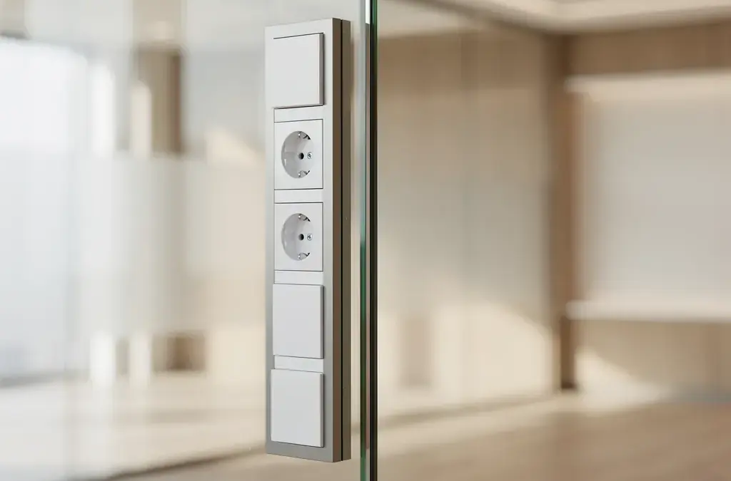 Gira ITS 30 Elektroinstallation für Glastrennwände in modernen Büros