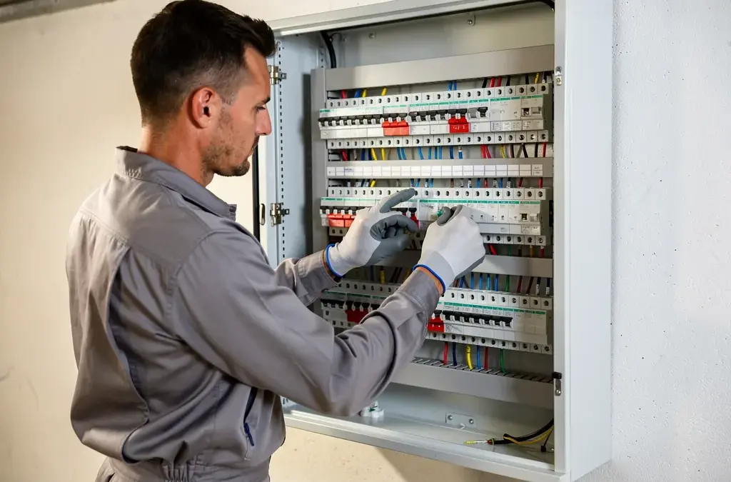 Hauptverteilung im Haus zur sicheren Energieverteilung und Vermeidung elektrischer Risiken