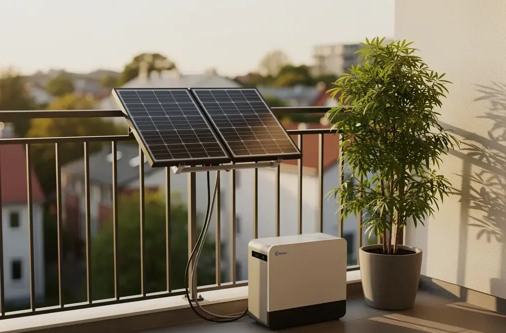 Balkonkraftwerk im Inselbetrieb für unabhängige und umweltfreundliche Energieerzeugung