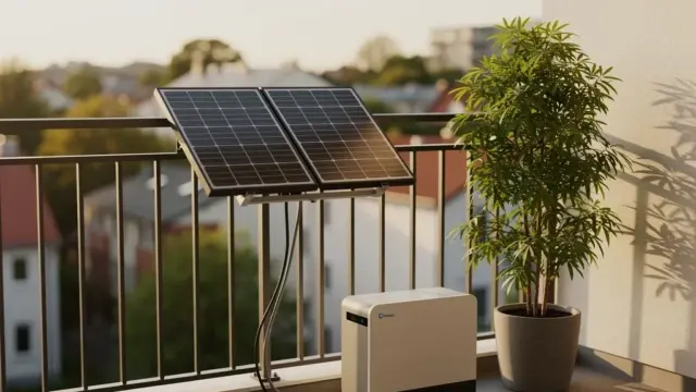 Balkonkraftwerk im Inselbetrieb für unabhängige und umweltfreundliche Energieerzeugung
