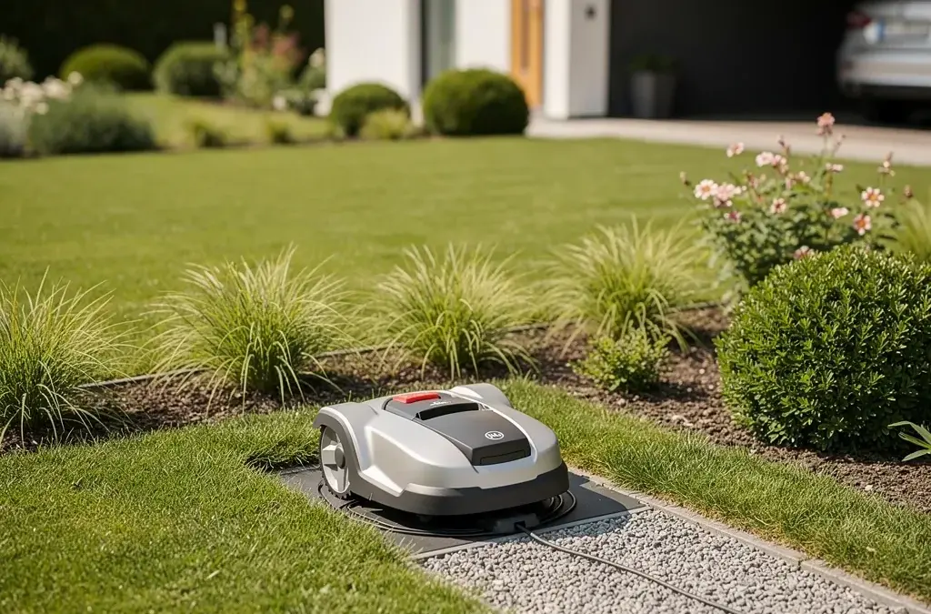 Mähroboter Ladestation optimal positionieren für effiziente Rasenpflege im Garten