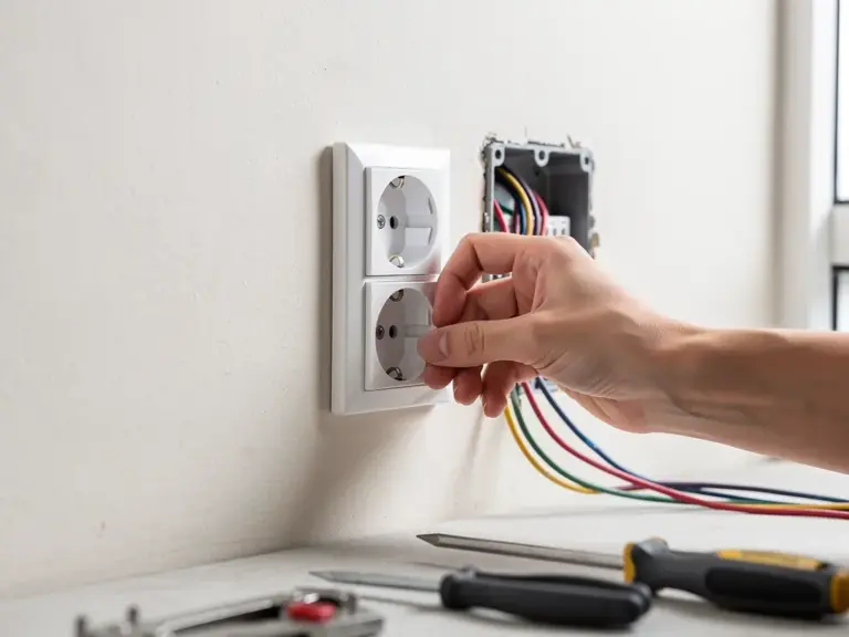 Elektriker bei der Arbeit – Symbolbild