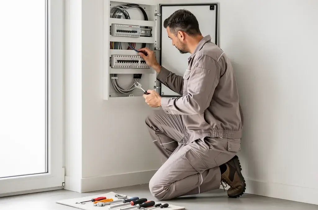 Illustration zum Thema Mietrecht Elektroinstallation