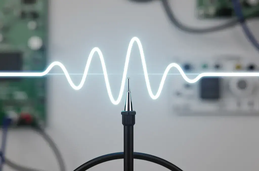 Oszilloskop Anwendung zur Analyse von Spannungsverläufen in der Messtechnik
