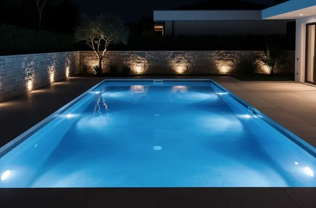 Moderne elektrische Poolbeleuchtung für Sicherheit und stilvolle Akzente im Garten