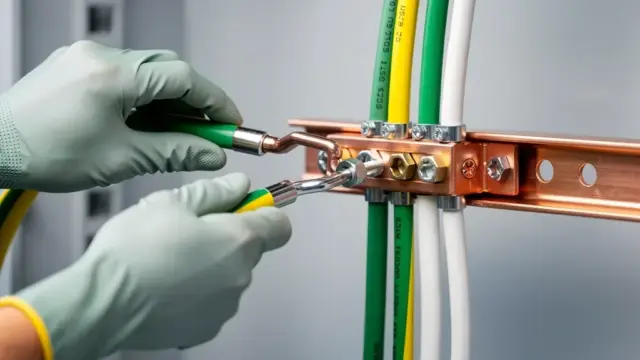 Potentialausgleich im Verteiler für sichere Elektroinstallationen und Schutz vor elektrischen Schlägen