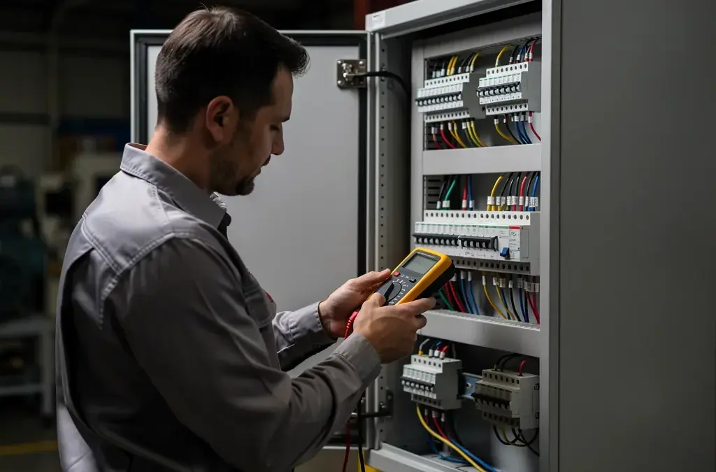 Prüfung elektrischer Anlagen für Sicherheit und gesetzliche Vorschriften in Unternehmen