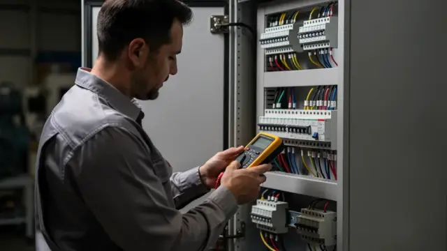 Prüfung elektrischer Anlagen für Sicherheit und gesetzliche Vorschriften in Unternehmen