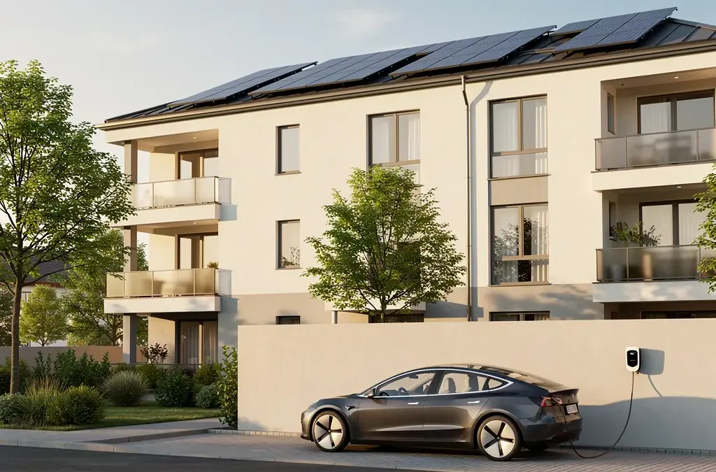 Energie sparen mit PV Wallbox Integration in Mehrfamilienhäusern für effizientes Laden