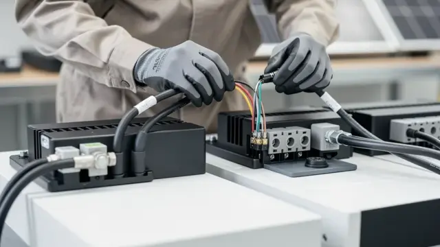 Schaltplan für Batteriespeicher zeigt elektrische Verbindungen und Komponenten für Einsteiger