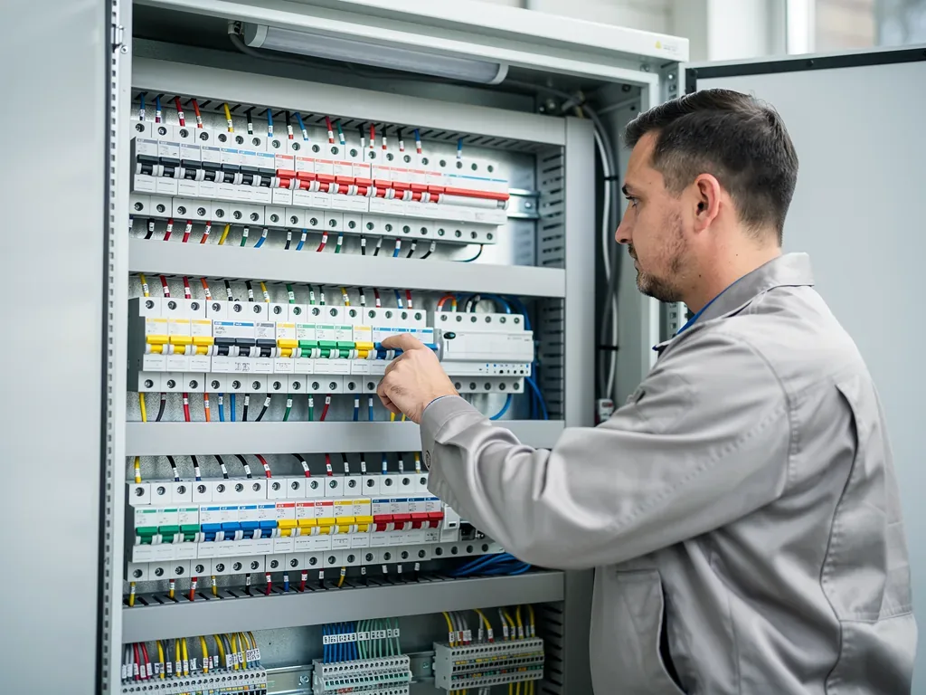 Elektriker bei der Arbeit – Symbolbild