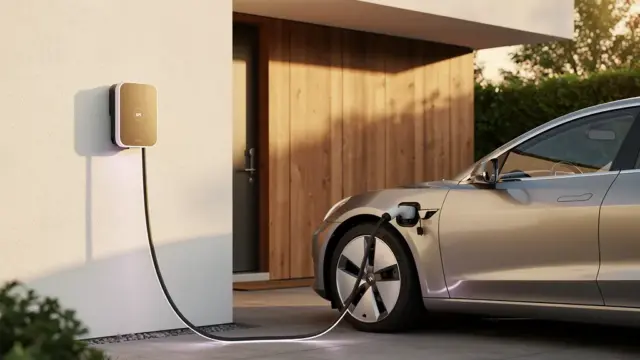 Intelligente Wallbox mit Smart Charging Elektrotechnik zur Optimierung des Ladevorgangs