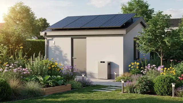 Solaranlage im Garten zur effizienten Nutzung von Solarstrom und Kostenersparnis